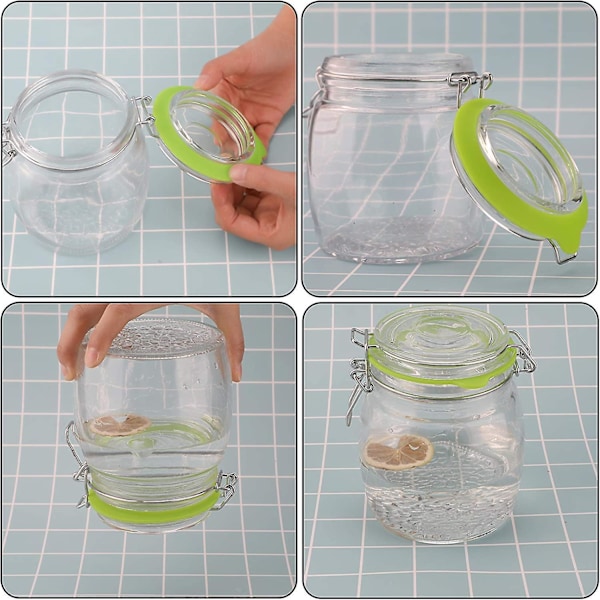 Lufttäta silikonförseglingsringar för Mason Jar Lock - Set om 12