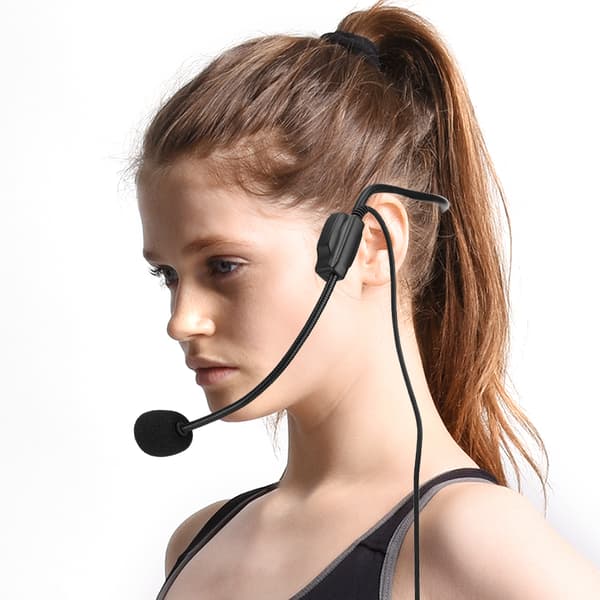 2 STK Mini XLR 3-pin TA3F Plugg Hodebåret Forsterkende Mikrofon for Ytelse og Sport
