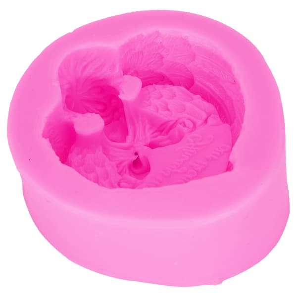 Professionel silikone sæbe lysform DIY kage chokolade epoxyharpiks håndværksform (pink)