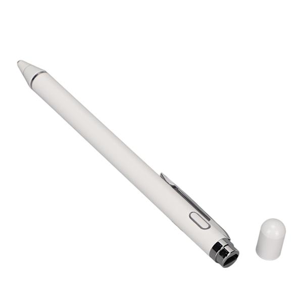 Stylus Pen Kobber Spids Aktiv Kapacitiv Fin Spids Touch Screen Digital Blyant med Klips til Tablet Hvid