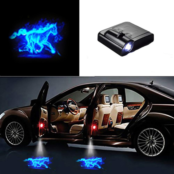 Universal trådløs LED Shadow Projector Courtesy Step Lights Velkomstlys Biler Dørskyggelys Laser Emblem Lamper Kit