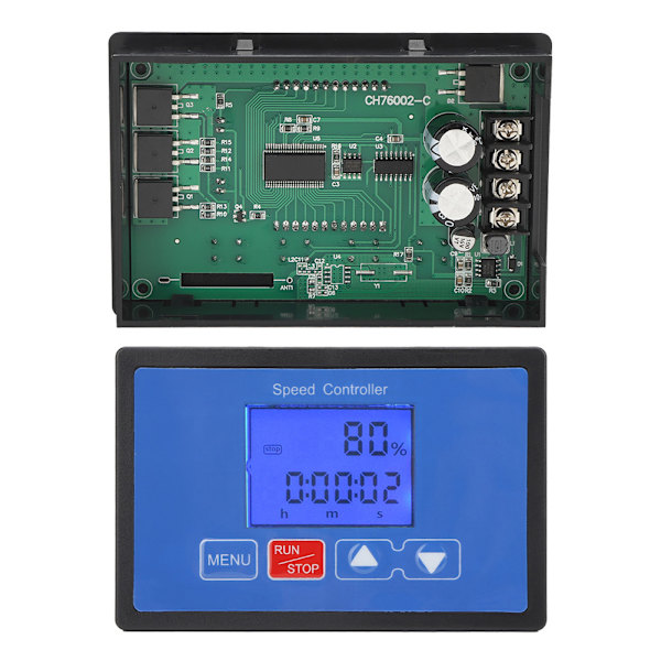 30A 6.5V-55V DC Børstemotor PWM Hastighetskontroller Digital LCD Syklus Kjør/Stopp Timer