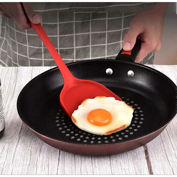 3 st Silikonspatel Läcksäker Sked Set för Bakning, Sömlös i Ett Stycke Non-Stick för Matlagning Bakning Blandning Värmebeständigt Redskap Stekspade Läcksäker S