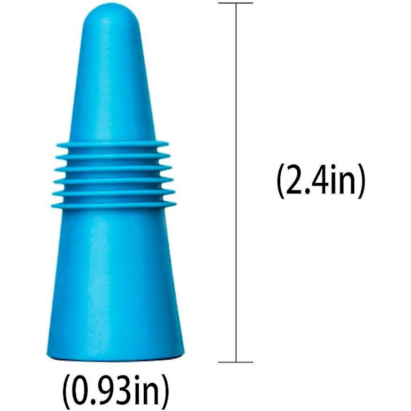 Variety-pakke med vinpropp - sett med 10 gjenbrukbare flaskepropper i silikon med korkforsegling - assorterte farger