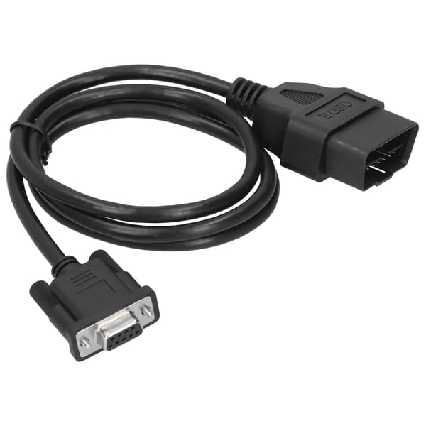 16-pin OBD2 til RS232 DB9 bildiagnose interface adapter forlængerkabel stik