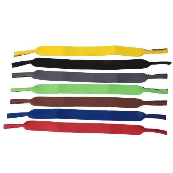 7 stk Solbrillebrillestropp Antiskli SBR Dykkermateriale Sport Elastisk Quick Dry Brilleholderbelte (7 stk 42cm lengde)