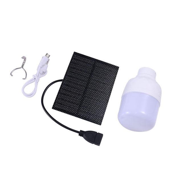 Monokrystallinsk Silisium Solcellepanel LED Sol USB Oppladbar Lyssett for Innendørs og Utendørs Fotturer Camping Fiske