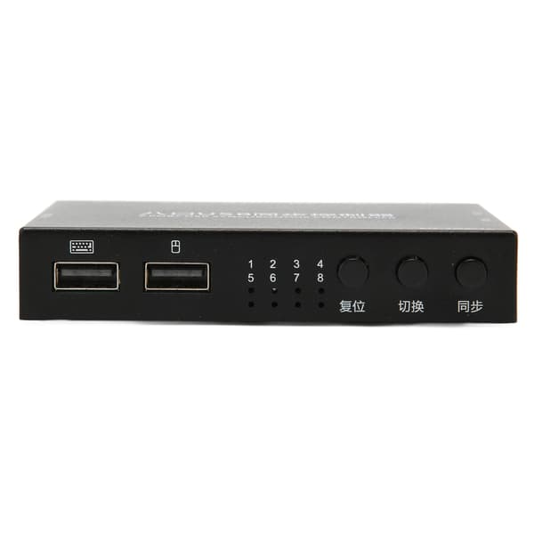 USB KVM-switch 8 porte USB2.0 Fuld hastighed Plug and Play Metalhus USB-synkronisator til tastaturmuscomputer