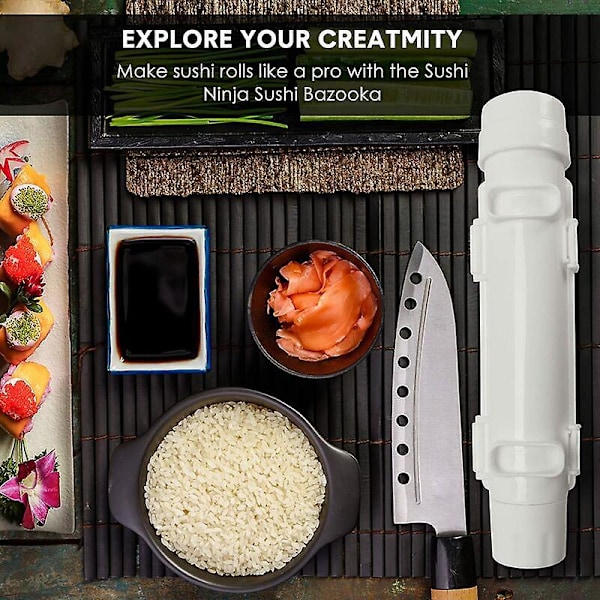 2 st Sushi Maker DUOTOP Sushi Maker Rulle Risform Bazooka DIY Sushi Tillverkningsmaskin Grönsaks Kött Rullverktyg Kökstillbehör Sushi Verktyg