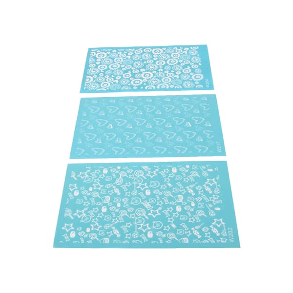Polymerlera Silkscreen Stenciler DIY Återanvändbart Silkscreen Tryckkit för Smycken Lerörhängen Dekoration 202, 204, 217