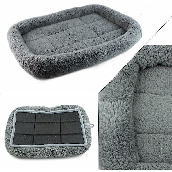 Hundeseng Vaskbar Kjæledyrseng Madrass Kattepute Matte Kennel For Hunder Grå 50X40cm