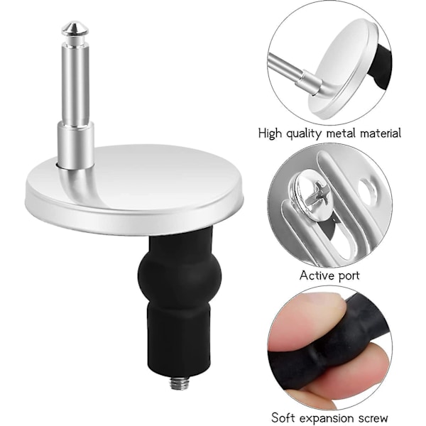 2-pack Universal Toalettsits Fästgångjärn Toalettsitslock Toalettlockfästen Toalettsits Ersättningsfäste