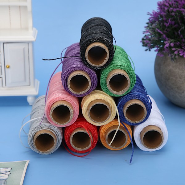 10 färger 150D vaxtråd 50 meter vaxad snöre sladd Diy handsydda tillbehör