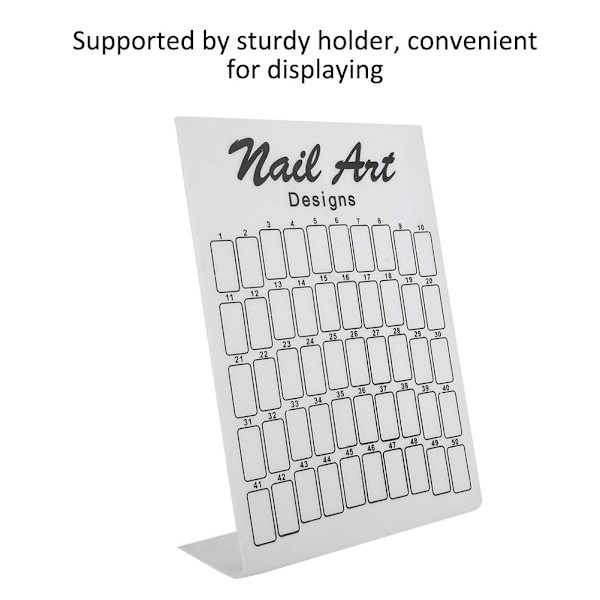 Nail Art False Tips Display Board - 50 kpl valkoinen kynsilakka paletti geelilakan värikorttiin
