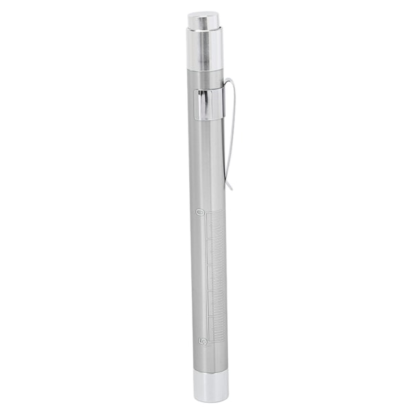 LED Penlight White Lighting Konkavt huvud Aluminiumlegering Medical Pen Light for Throat Silver