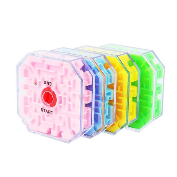 Fargerike 3D-perler Labyrinth Cube Toy - Morsomt pedagogisk leketøy for barn