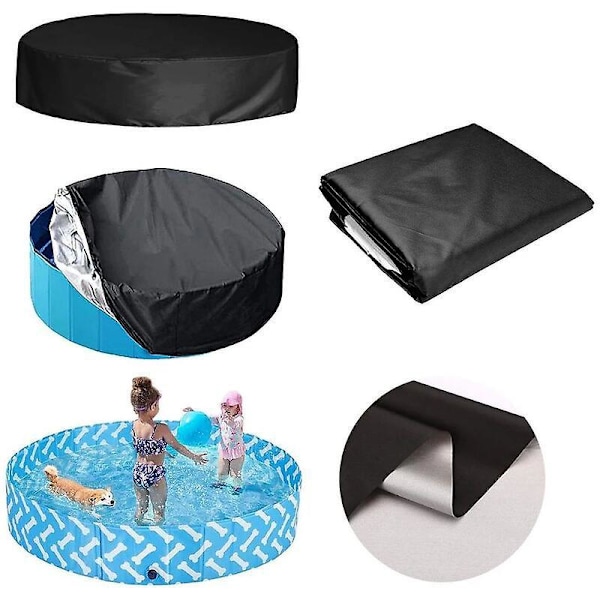 Rundt Svømmebassin Cover - Vandtæt Støvtæt Svømmebassin Beskyttelsescover Spa Badekar Cover Diameter: 82*30CM