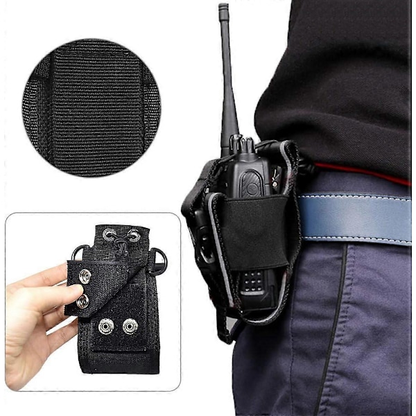 2 st Universal Radiofodral i Nylon Multifunktionell Walkie Talkie Väska Taktisk Radioficka 13,5*8*4,5cm för Telefon GPS Walkie Talkie