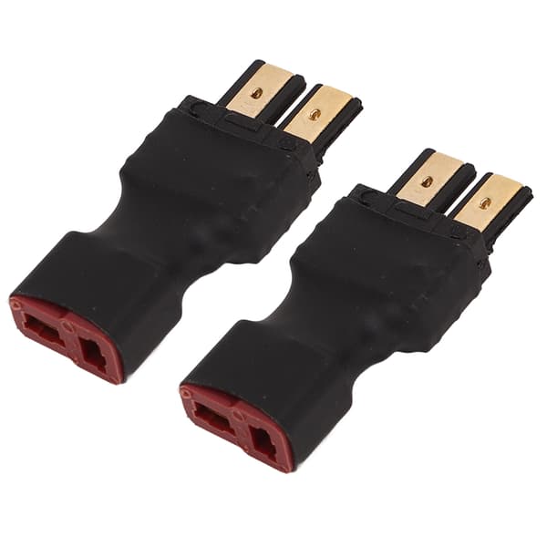 2 stk. T hun-adapter T til han-stikadapter RC hun til han-adapter til RC bilmodel flymodel skibsmodel