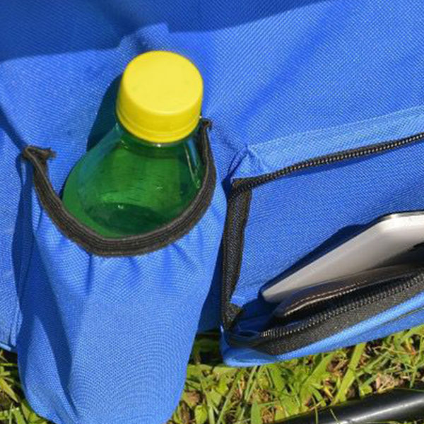 Rygsæk Køletaske Stol Letvægts Stor Kapacitet Sammenklappelig Camping Stol til Rejse Strand Vandring Picnic Blå