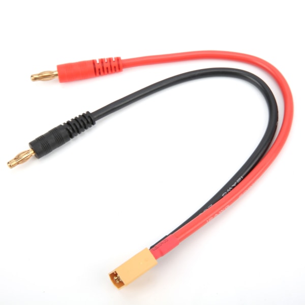 22 cm XT60 hannkontakt til 4 mm bananplugg 12AWG adapterkabel for B6 LiPo batterilader