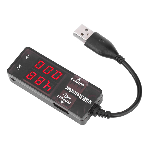 YB26VA Dual Display USB detektor Voltmeter Amperemeter Spänning Strömmätare Batterikapacitet Tester Enfärgad