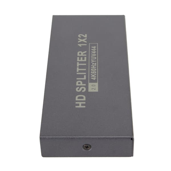 1x2 HD Multimedia Interface Splitter 4K 60Hz 18G HDCP2.2 RGB444 1 in 2 ut HD Multimedia Interface 2.0 Splitter 100‑240V EU-kontakt