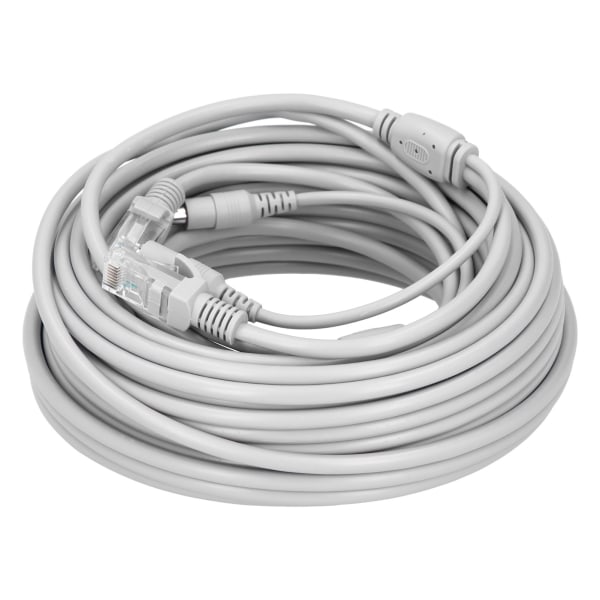 Bärbar Ethernet-kabel 2-i-1 power för IP-kamera NVR CCTV-system20m / 65.6ft