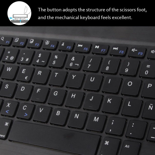 Mini bærbar trådløs Bluetooth 3.0 spansk tastatur Touchpad til IOS/Android