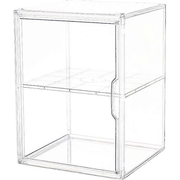 Transparent stegeformad displayställ, förvaringslåda 27 x 25,5 x 36 cm