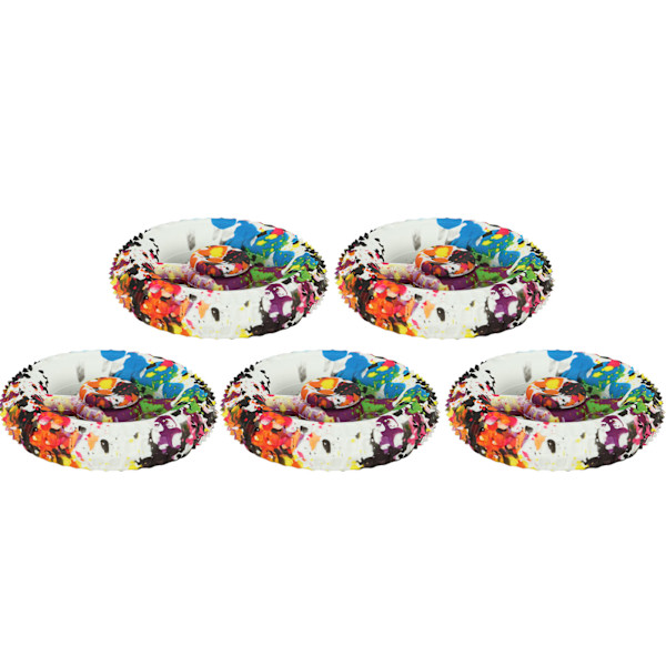 5 st runda handgrepp ringar tryckta silikon fidget leksak finger tränare för rehabiliteringsträning hem doodle