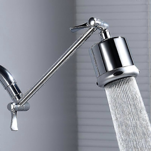 Kobber Bruser Badeværelse Bruser Forbindelsesstang Bruserdyse Justerbar Forlængerstang Top Spray Brusehoved Holder Tilbehør, Brusearm + Dyse