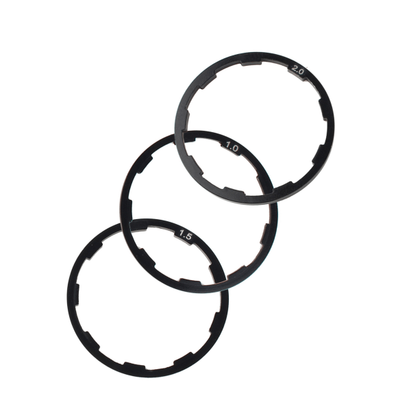 3 stk 1 mm+1,5 mm+2 mm Cykelsvinghjulsnavafstandsholder Cykelbundbeslag Akselskivepakning