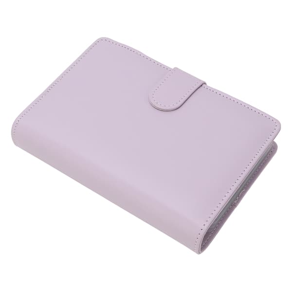 A6 Budget Binder A6 Binderlomme Lynlåstaske Notesbog PU Læder Budget Notesbog Kontantkuvert Budget Håndbog Lilla