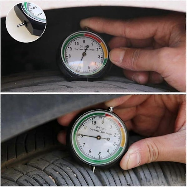 Däckmönsterdjupsmätare, Bil Däckmönsterdjupsmätare Däckmönsterdjupsmätare Testare Däckmätare 0-11mm