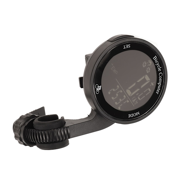 Cykelcomputer Speedometer Termometer Ur Stor Skærm Tydelig Håndskrift Vandtæt Cykelcomputer med Baggrundsbelysning Sort Baggrund Hvidt Tegn