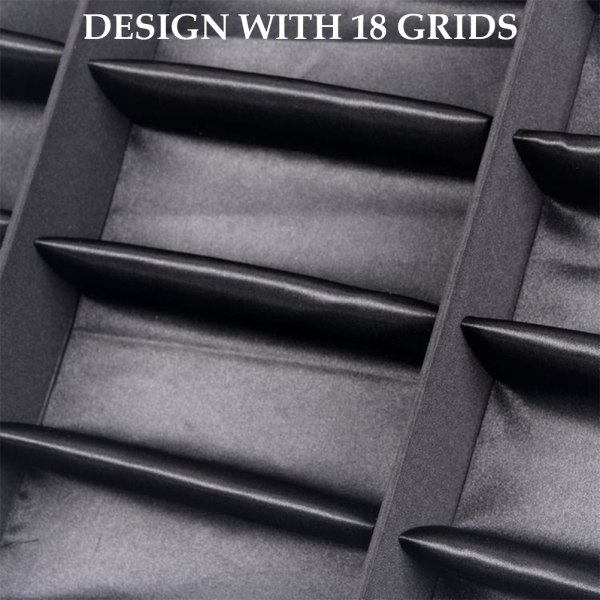 18 Grids PU Läder Glasögon Glas Display Förvaringsfodral Vikbart cover Solglasögon Box Organizer Hållare