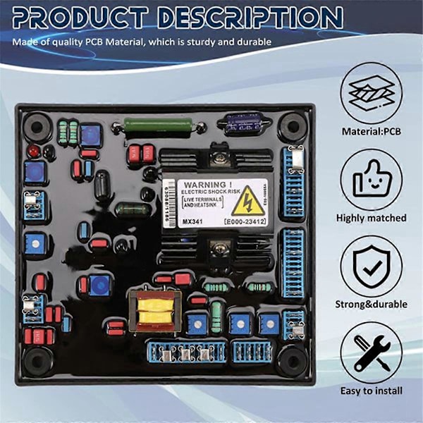 MX341A AVR Generator Automatisk Spänningsregulator Stabiliseringsmodul
