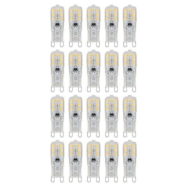 20 X G9 .15w LED Dimbar Kapsel Lampa Ersätter Glödlampor Ac220-240v, Varmvitt Hög Kvalitet-B5