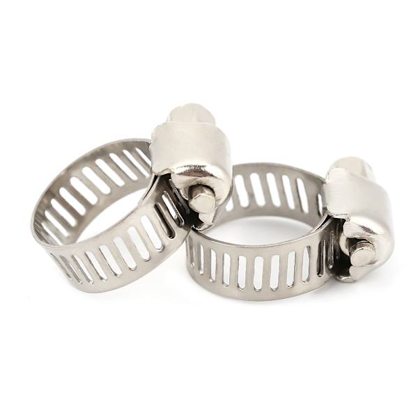 Skruebånd Ormdrevslangeklemmer Rustfrit stålrørsclips (13mm-19mm)