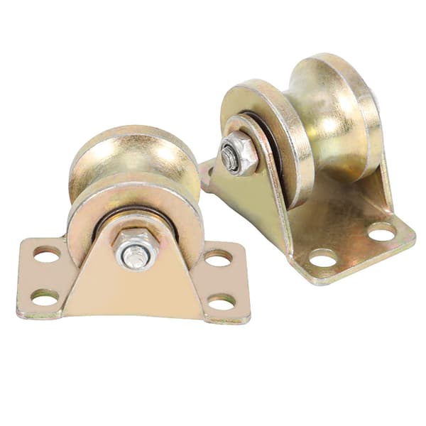 2 stk. 32 mm skydelågerulle U-type rillehjulskinne til skydelågeskinne