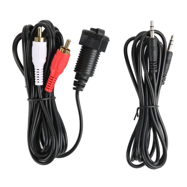 2m/6.56ft AUX Panelmonteringskabel 3.5mm til 3RCA Instrumentbræt Panel Flush Mount Kabel til Bil Båd Motorcykel
