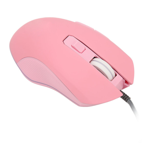 Usb C -hiiri, Type C -pelihiiri, 7 LED-taustavaloa, 4 säädettävää DPI-asetusta, 6 painiketta toimistoon, kotiin, kannettavaan tietokoneeseen, pöytätietokoneeseen, vaaleanpunainen