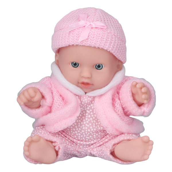 8 tommer lys hudfarve baby simuleringsdukke legehus mode genfødt babydukke legetøj (Q8G-002)