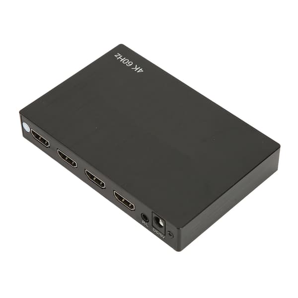 4K HD Multimedia Interface Switch Splitter 2 in 4 ut med fjärrkontroll 4x2 Matrix Splitter Switcher med SPDIF och 3,5 mm ljud US-kontakt