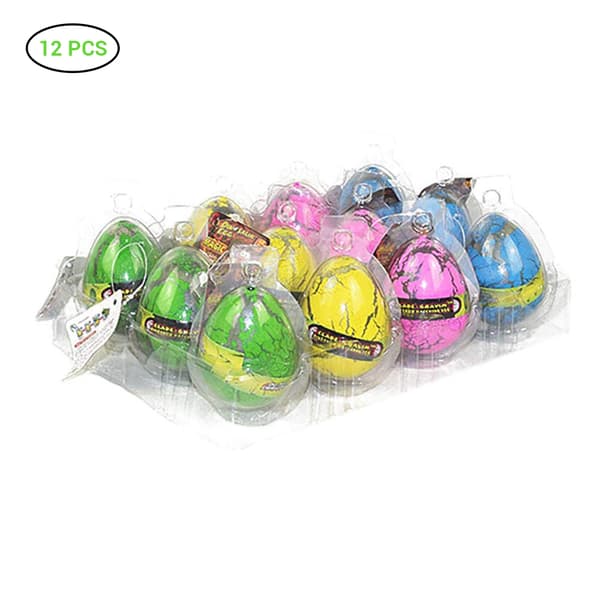 12 stk. Vannklekking Oppblåsbare Dinosaur Egg Leker for Barn Magisk Klekking Voksende Dyr Dinosaur Egg