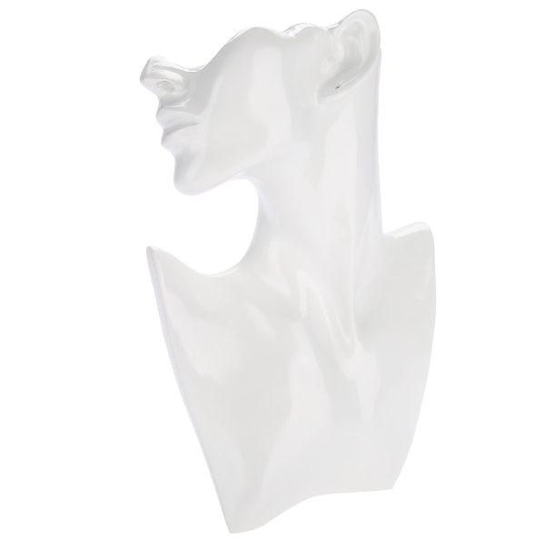 Halskæde Ørering Holder Mannequin Hoved Bust Stand Model Shop Smykker Display Rack Hvid