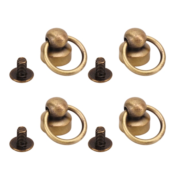 200 set mässingsnitar plånbok kulnitar 9 mm hög hållbarhet koppar dragring nit DIY mobiltelefon skal handväska brons