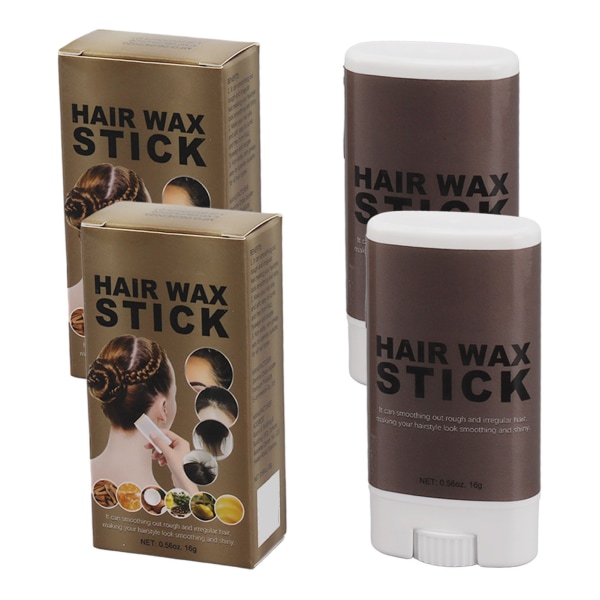 2kpl Hiusvaha Stick Pitkäkestoinen tasoittava hiusten muotoiluvaha Flyawayn pörröisille hiuksille 0,6oz