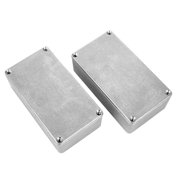 2 st 125B/1590N1 Aluminiumlåda gitarr stompbox & pedalkapsling